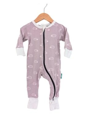 Parade Purple Hedgehog Convertible Zippy 0-3m | Organic Cotton Baby Sleeper